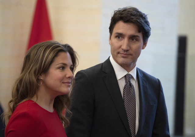 Kanadský premiér Justin Trudeau se svou manželkou.