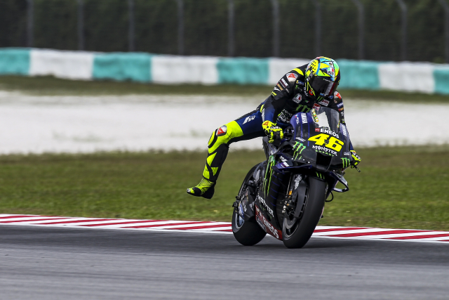 Valentino Rossi při Velké ceně Sepangu.