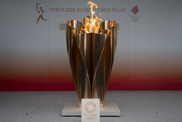 Olympijský oheň pro hry 2020.