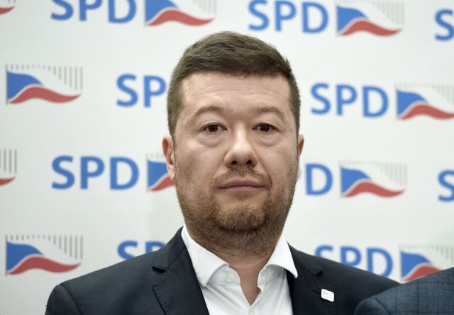 Předseda SPD Tomio Okamura.