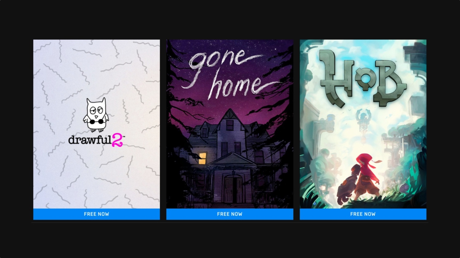 Další tři hry zdarma ke stažení: Gone Home, Hob a Drawful 2