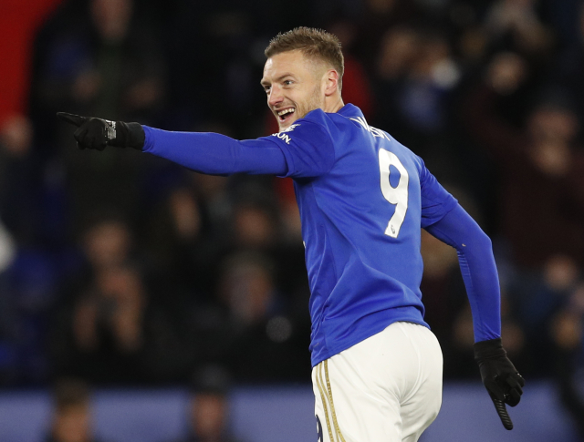Střelec Leicesteru Jamie Vardy.