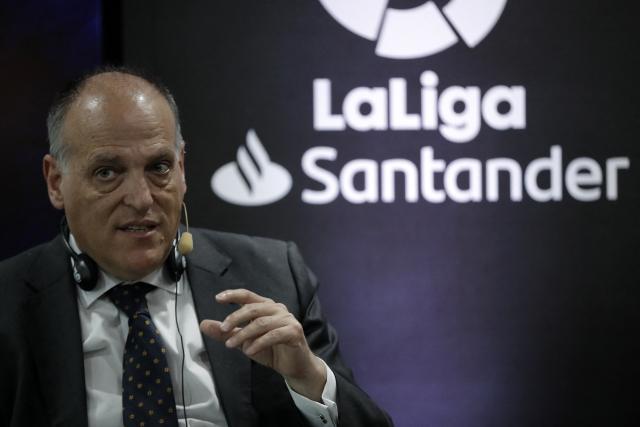 Předseda španělské fotbalové ligy Javier Tebas.