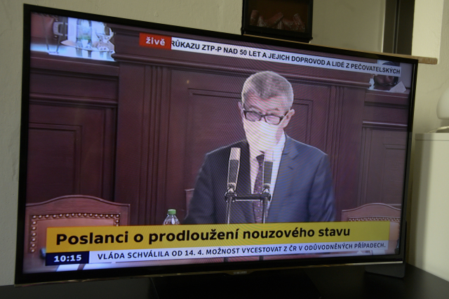 Andrej Babiš v Poslanecké sněmovně při úvodním slově.