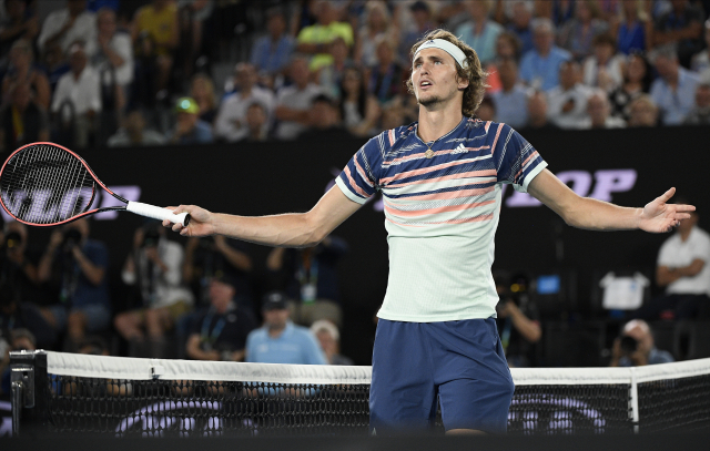 Alexander Zverev na letošním Australian Open.