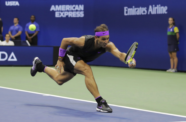 Rafael Nadal během loňského US Open.