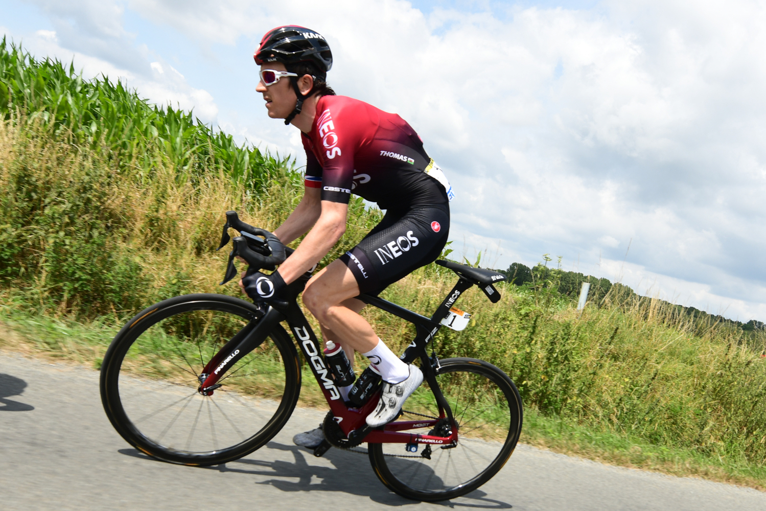 Cyklista Geraint Thomas.