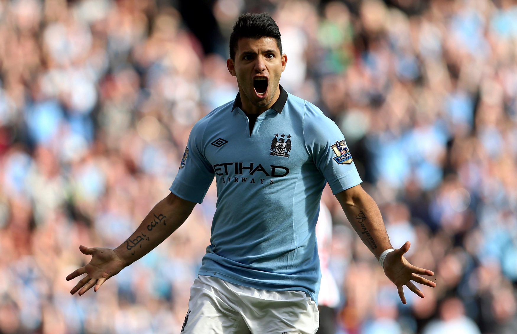 Fotbalový útočník Sergio Aguero.