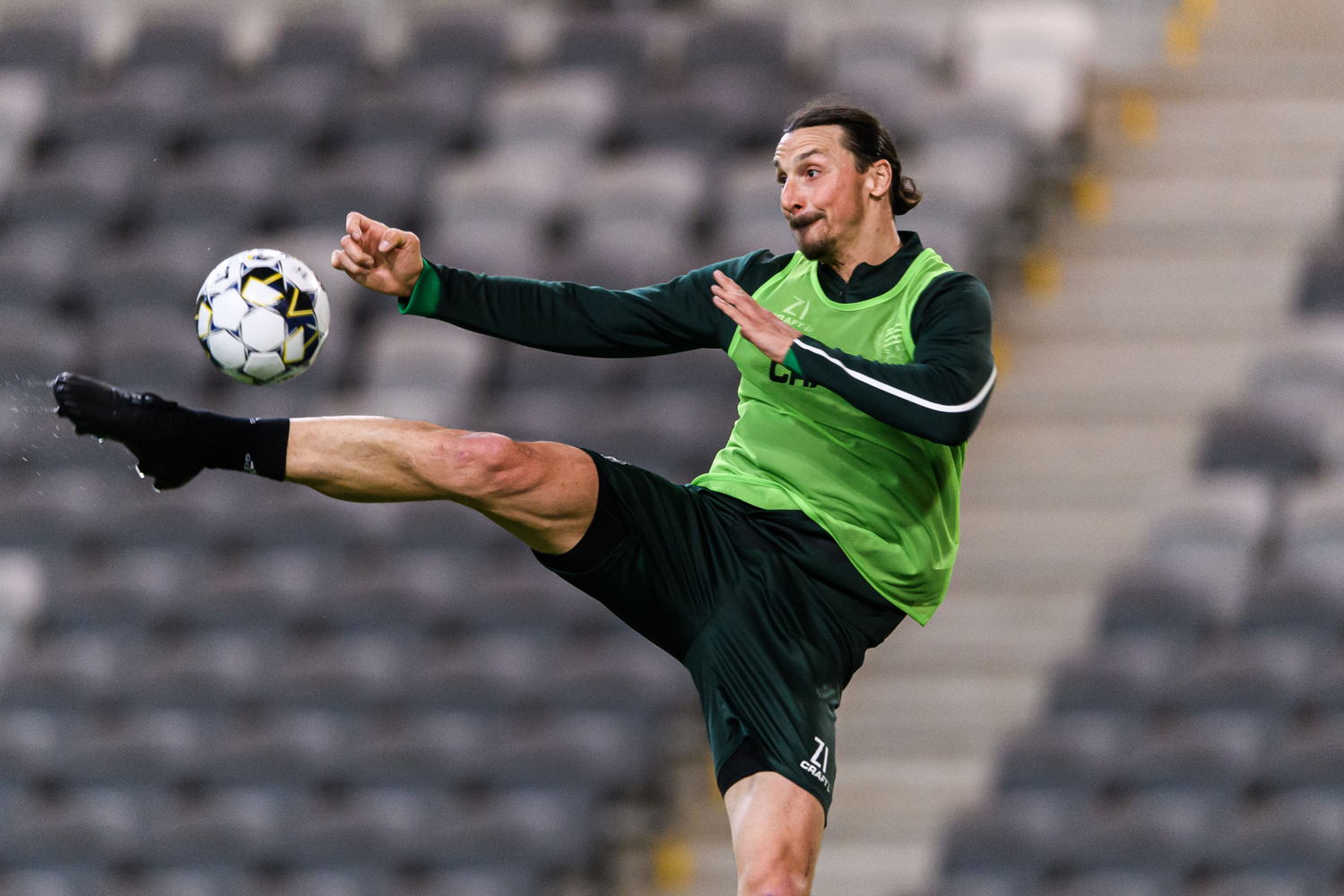Zlatan Ibrahimovic během tréninku.