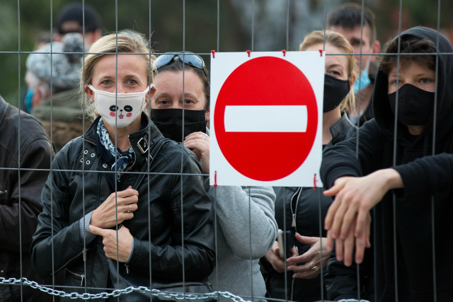 Demonstrace na hranici Polska s Německem a Českem.