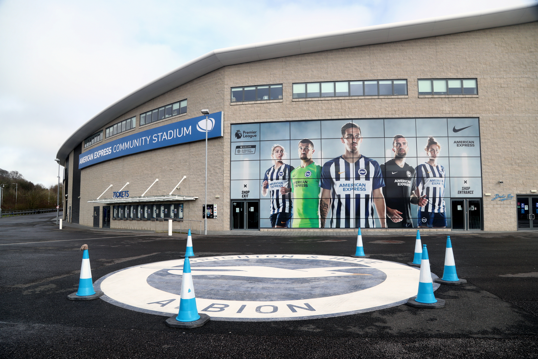Fotbalový stadion Brightonu.