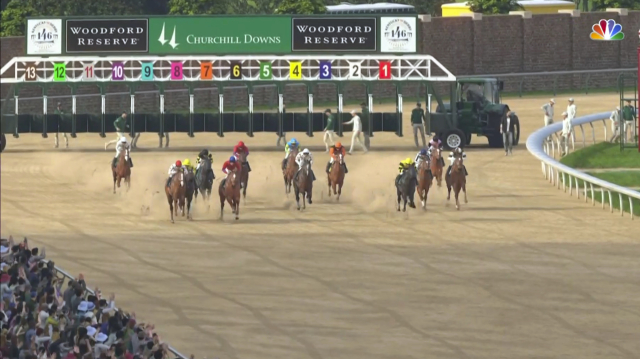 Fotografie z virtuálního Kentucky Derby.