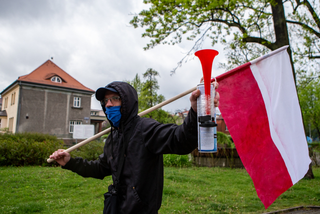 Foto z demonstrace.
