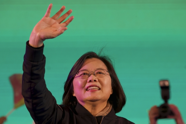 Znovuzvolená tchajwanská prezidentka Cchaj Jing-wen.