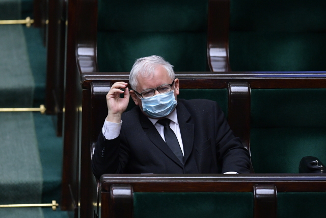 Šéf vládní strany Jaroslaw Kaczyński.