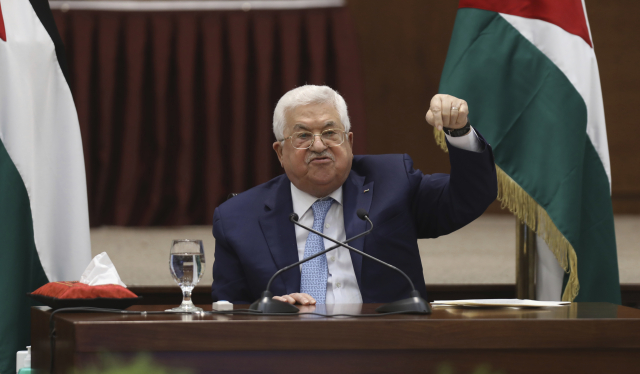 Předseda palestinské samosprávy Mahmúd Abbás.