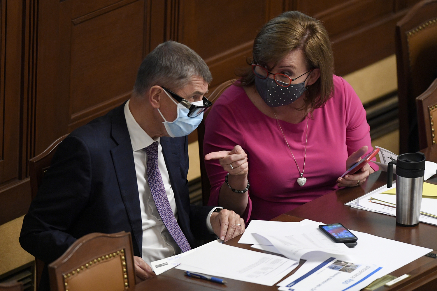 Ministryně financí Alena Schillerová a premiér Andrej Babiš.
