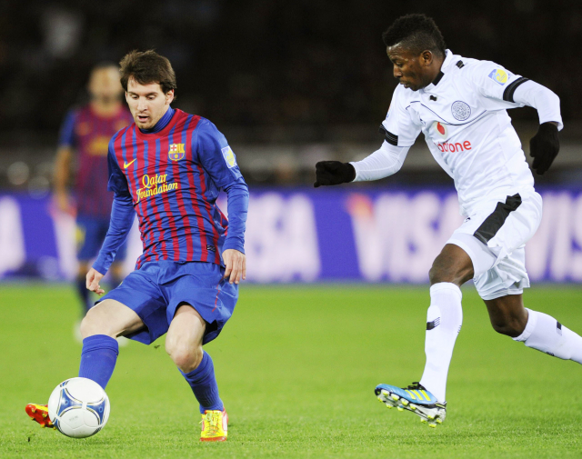 Největší hvězda týmu Barcelona Lionel Messi (vlevo).