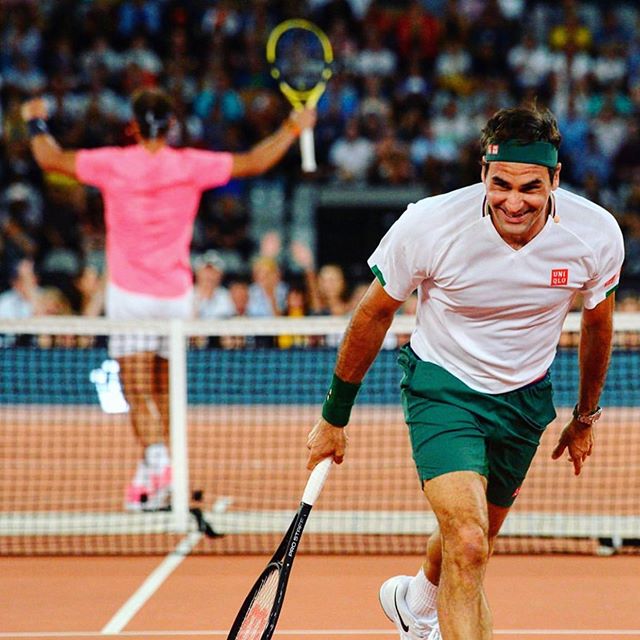 Tenista Federer- úsměv.