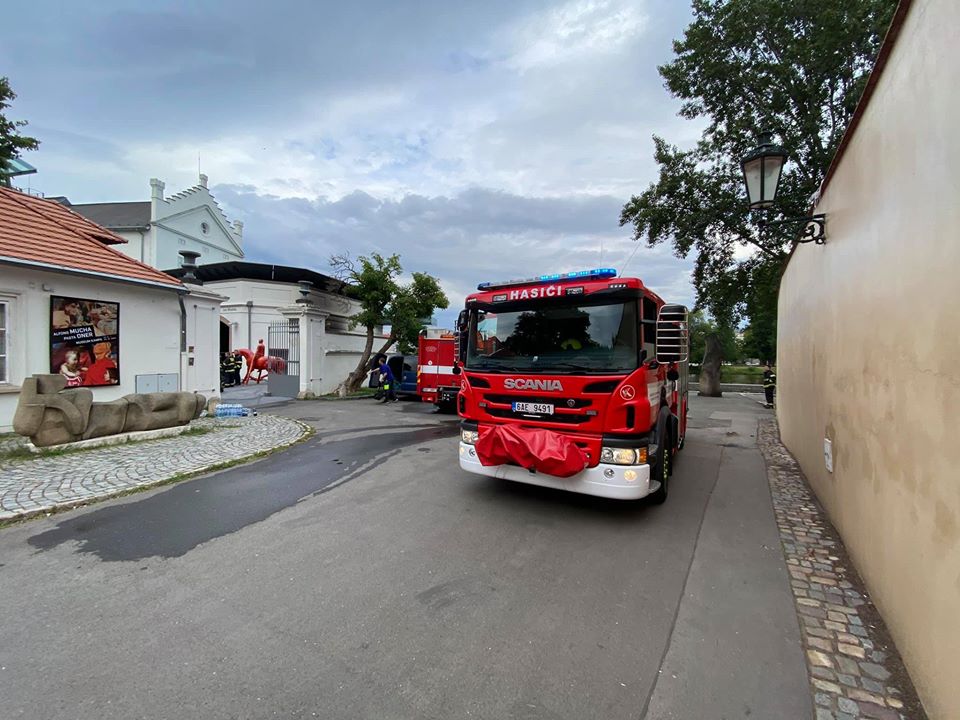 Zásah hasičů v Museu Kampa.