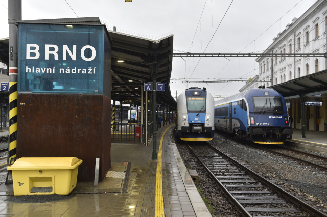 Brno hlavní nádraží. 