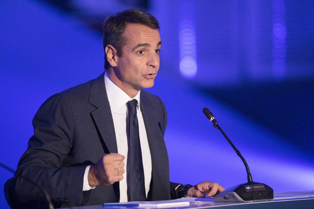 Řecký premiér Kyriakos Mitsotakis.