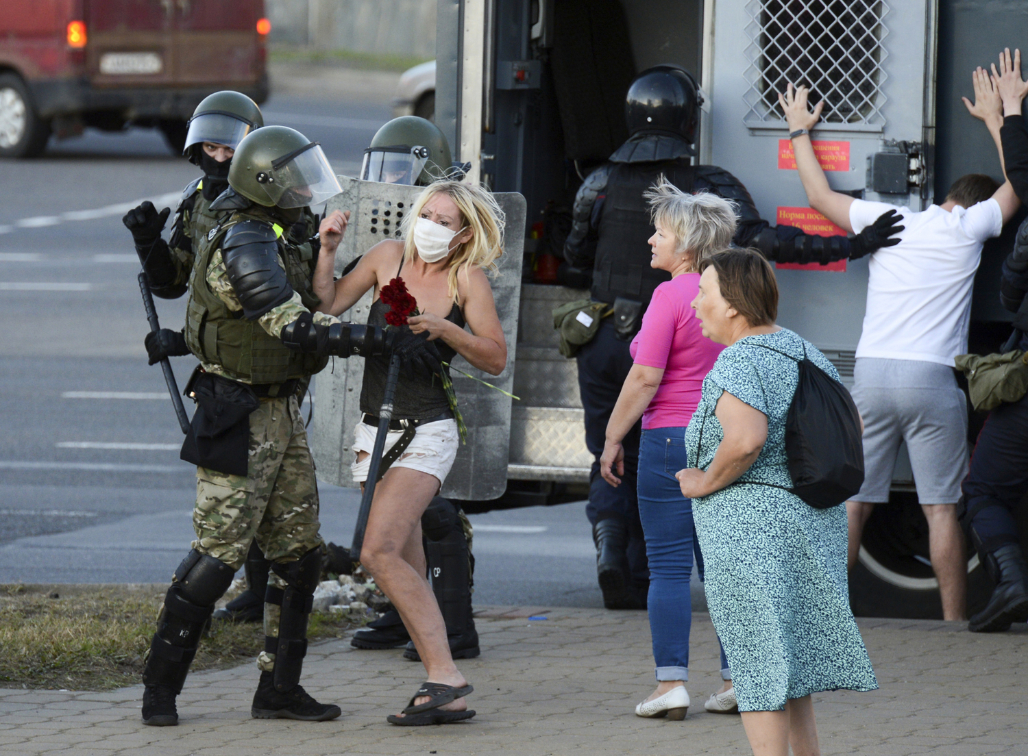 Demonstrace v Minsku.