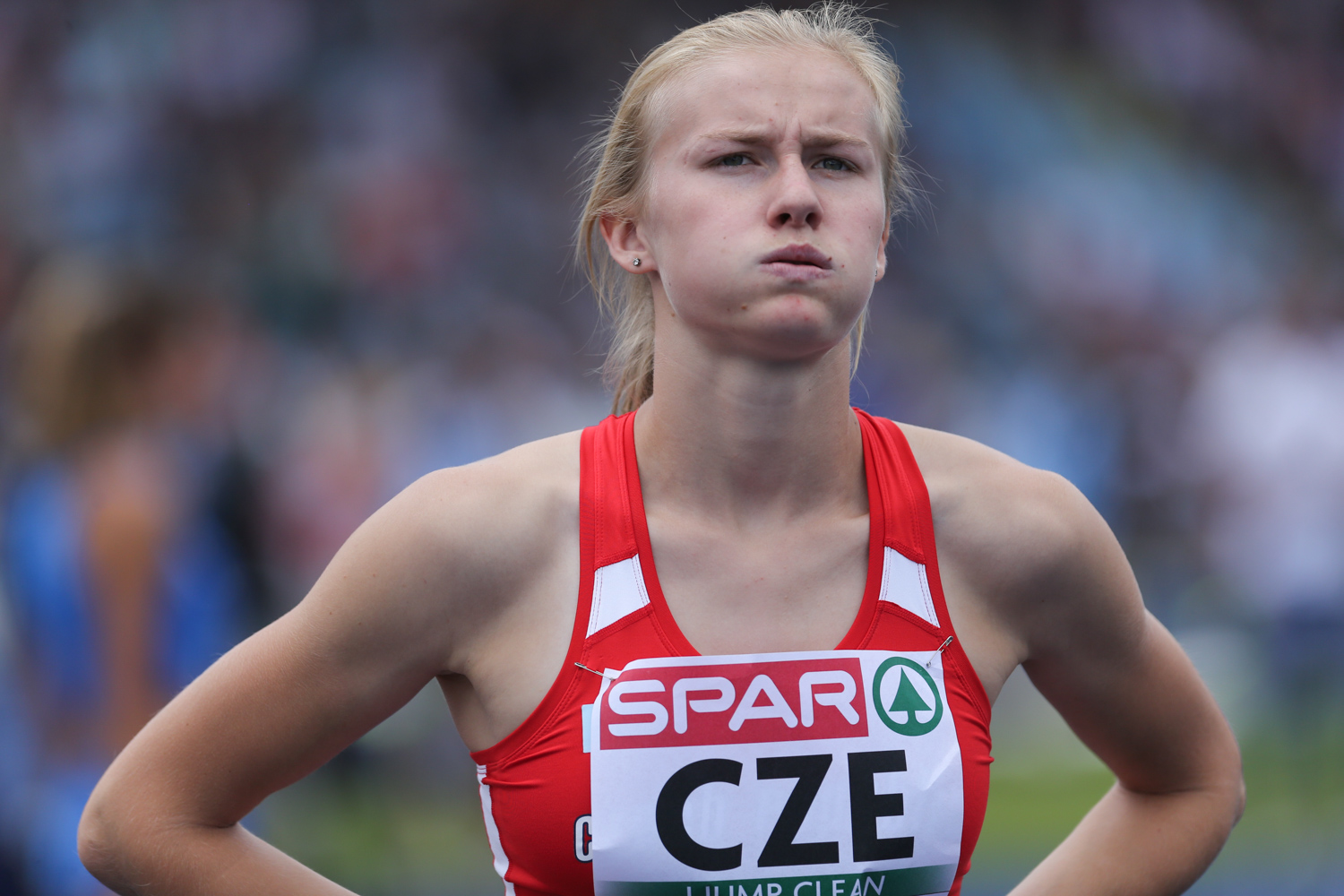 Juniorská mistryně světa ve skoku do výšky Michaela Hrubá.