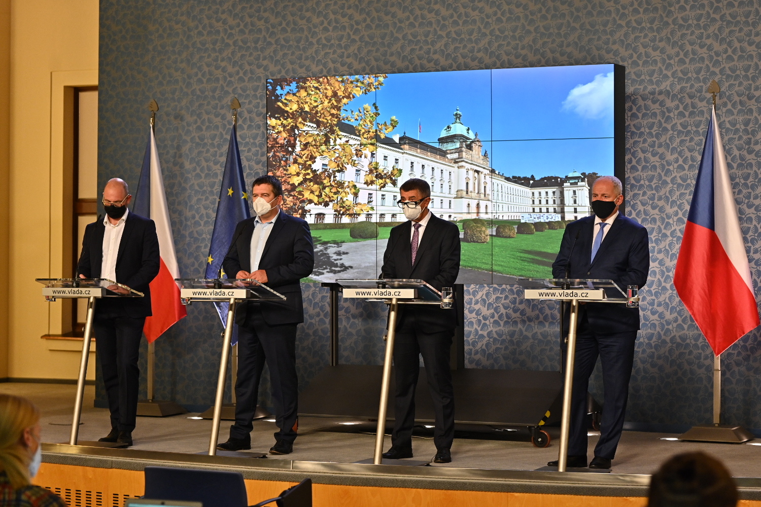 Tisková konference po jednání vlády.