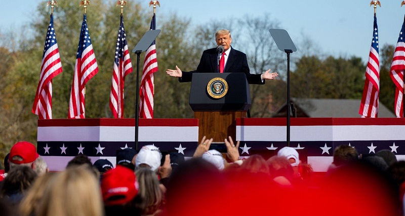 Dosluhující prezident Spojených států Donald Trump.