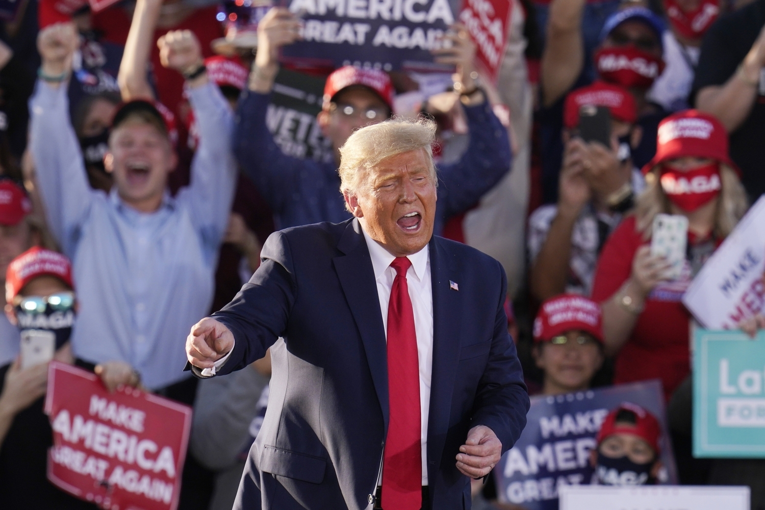 Dosluhující prezident Spojených států Donald Trump.