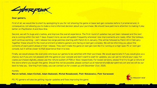 Sony vrací peníze za Cyberpunk verzi pro Playstation