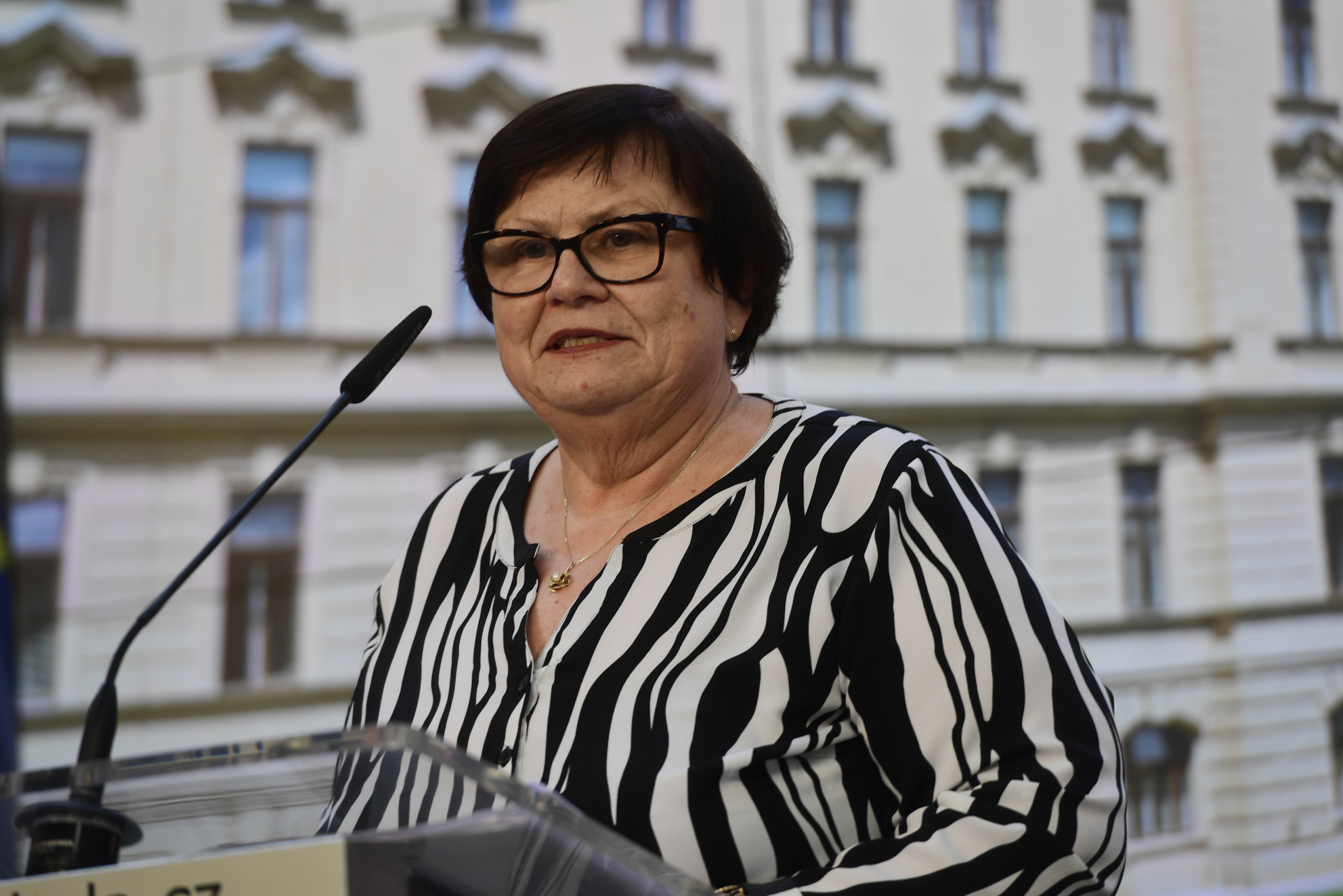 Ministryně spravedlnosti Marie Benešová (za ANO).