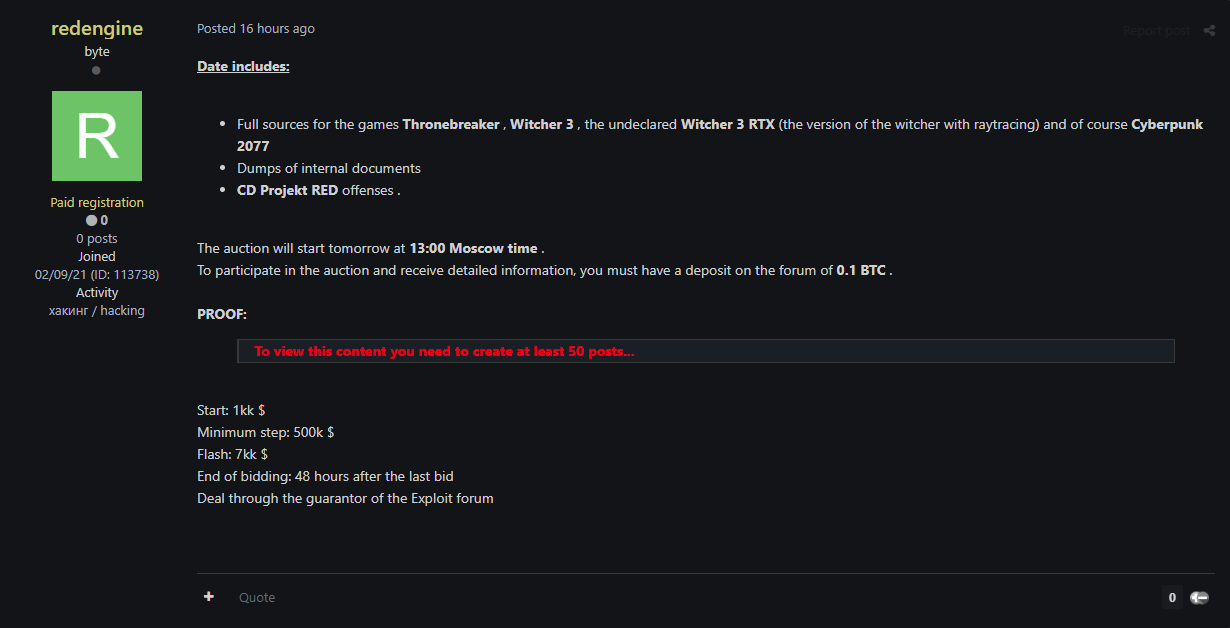 Polské studio CD Projekt RED napadeno hackery.