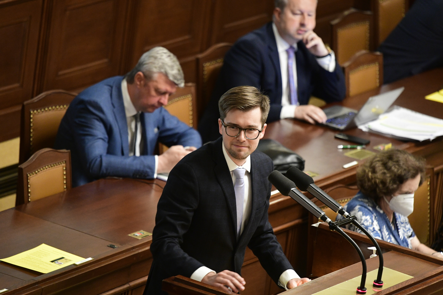 Předseda poslaneckého klubu Pirátů Jakub Michálek. 