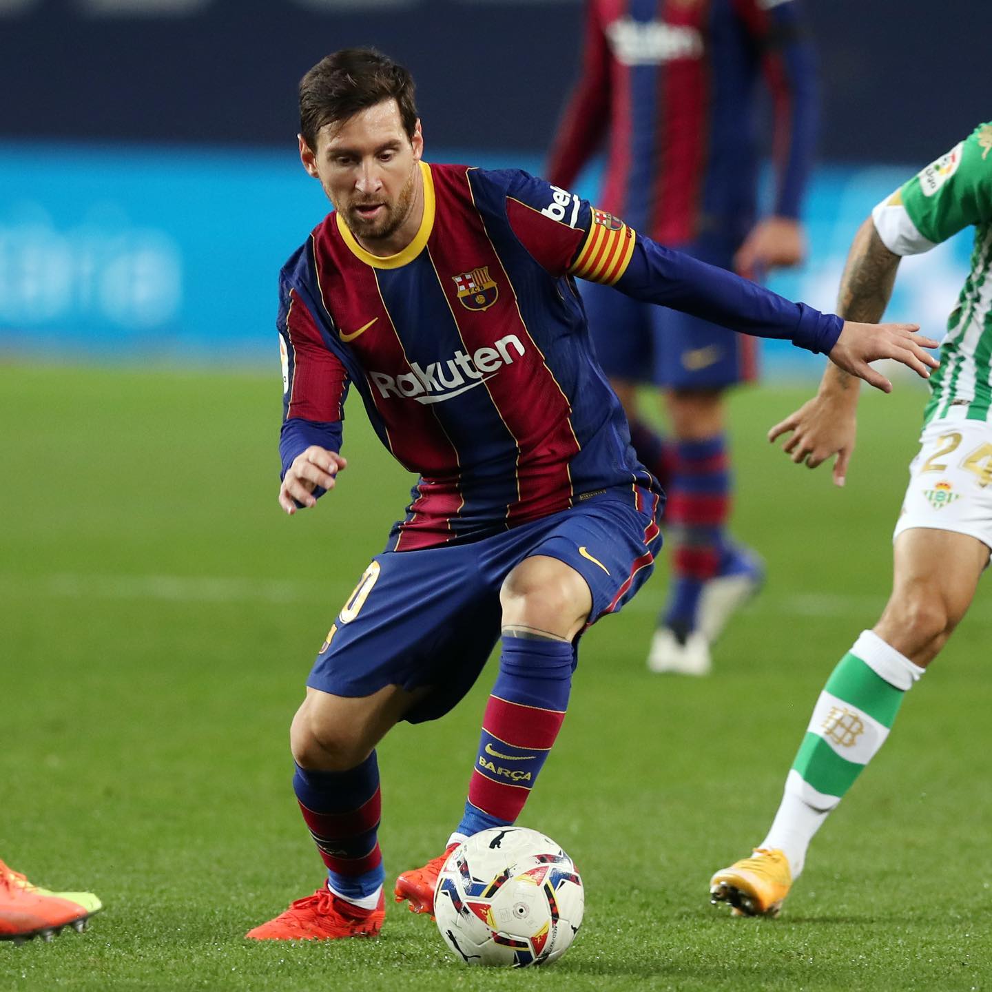 Hvězda Barcelony Lionel Messi.