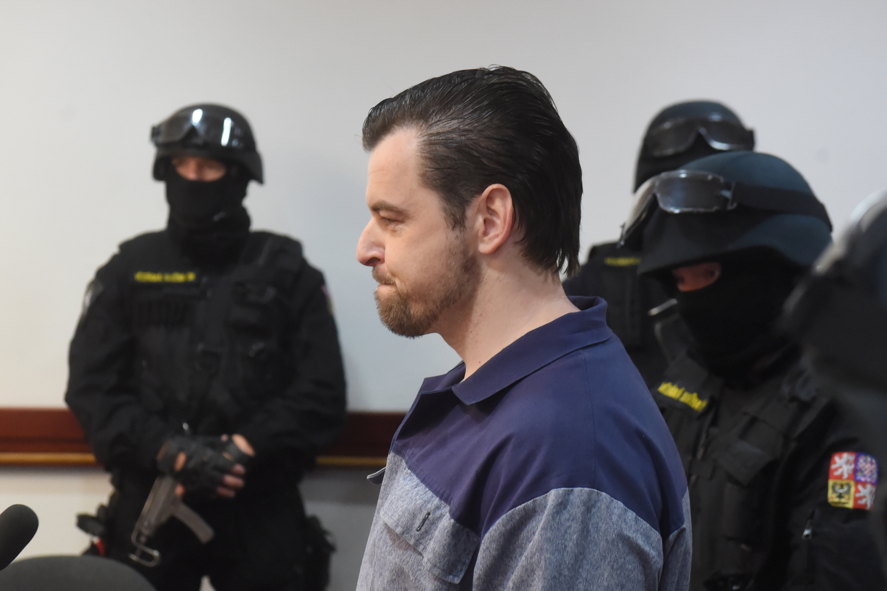 Obžalovaný Petr Kramný u soudu.