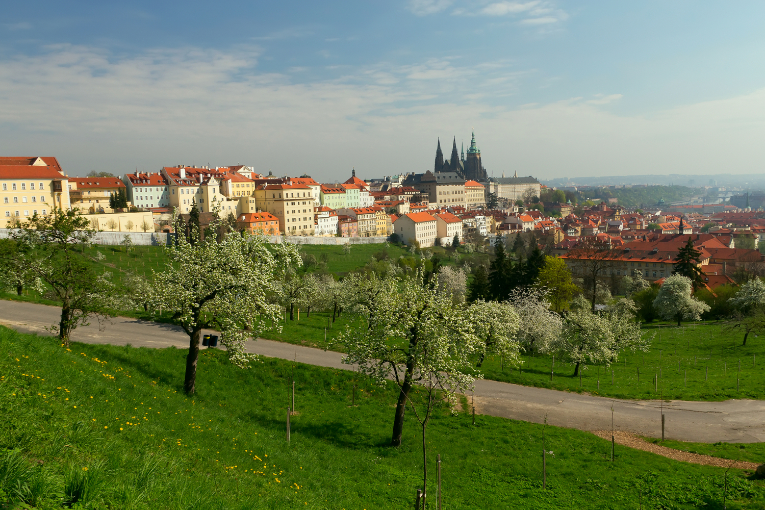 Pohled na Pražský hrad.