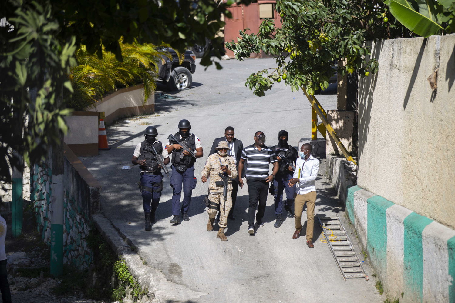Bezpečnostní složky na Haiti.