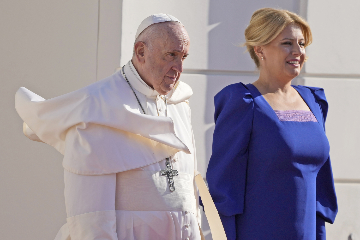 Papež František a slovenská prezidentka Zuzana Čaputová.
