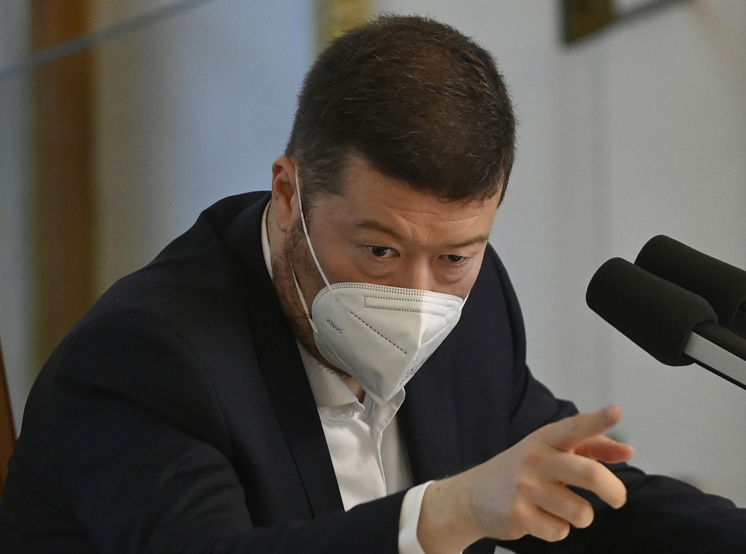 Předseda SPD Tomio Okamura.