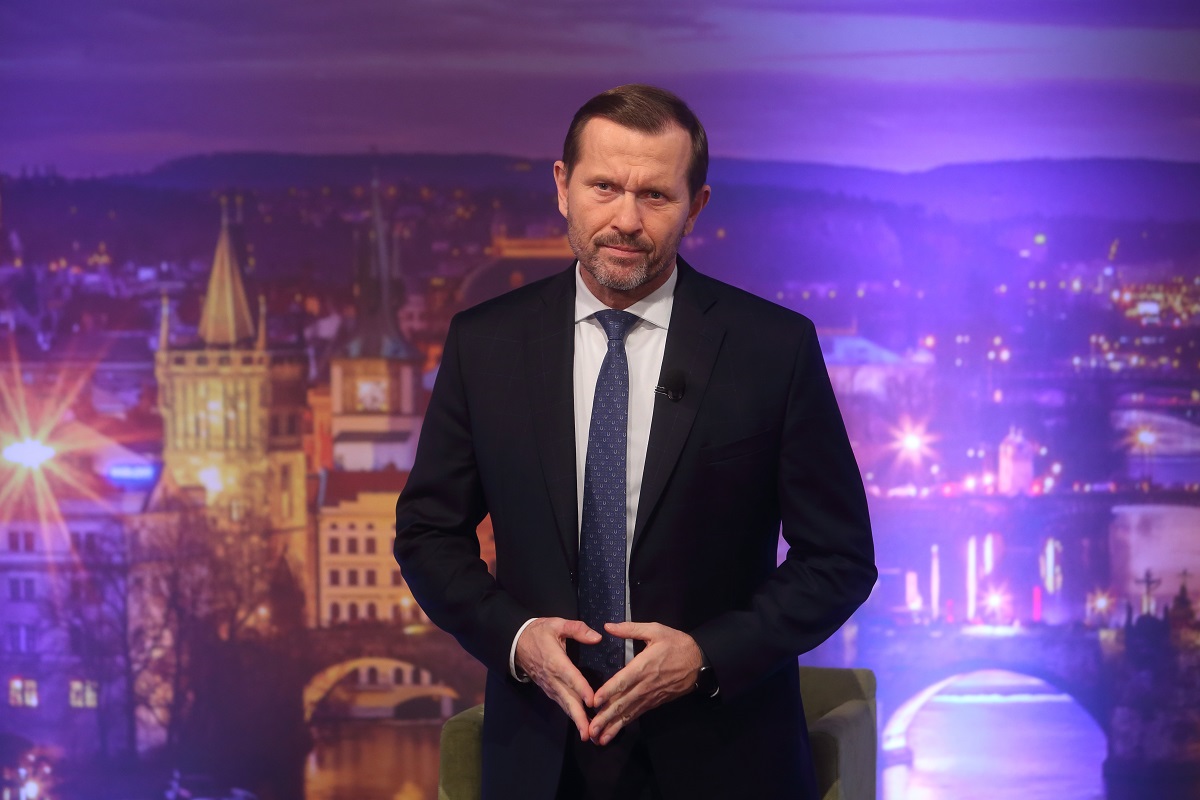 Moderátor pořadu Jaromír Soukup.