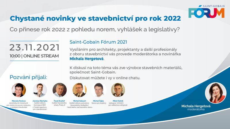 Saint-Gobain Fórum: chystané novinky ve stavebnictví pro rok 2022.