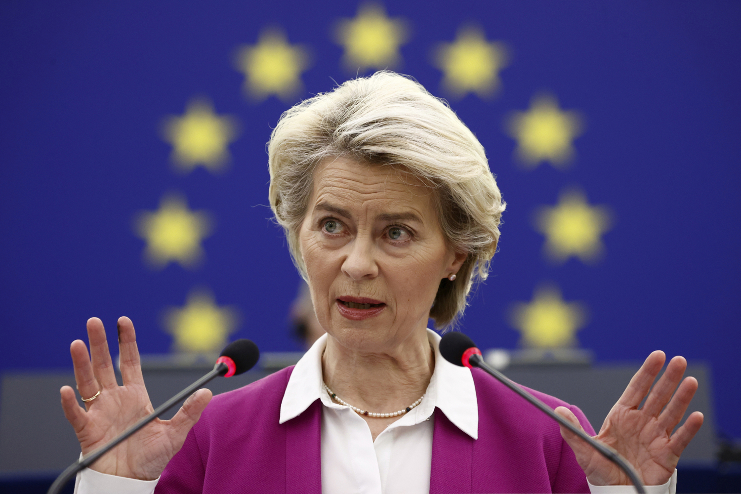 Předsedkyně unijní exekutivy Ursula von der Leyenová.