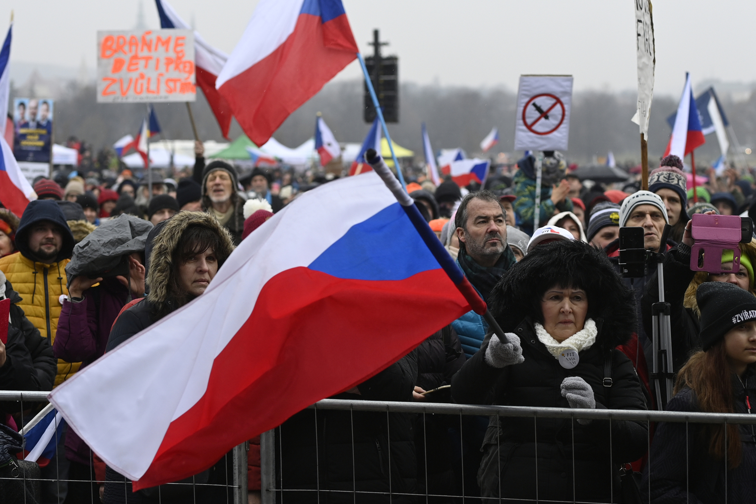 Demonstrace organizovaná iniciativou Chcípl PES (listopad 2021).