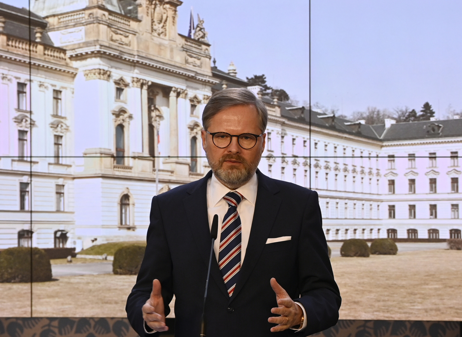 Premiér České republiky Petr Fiala (ODS).