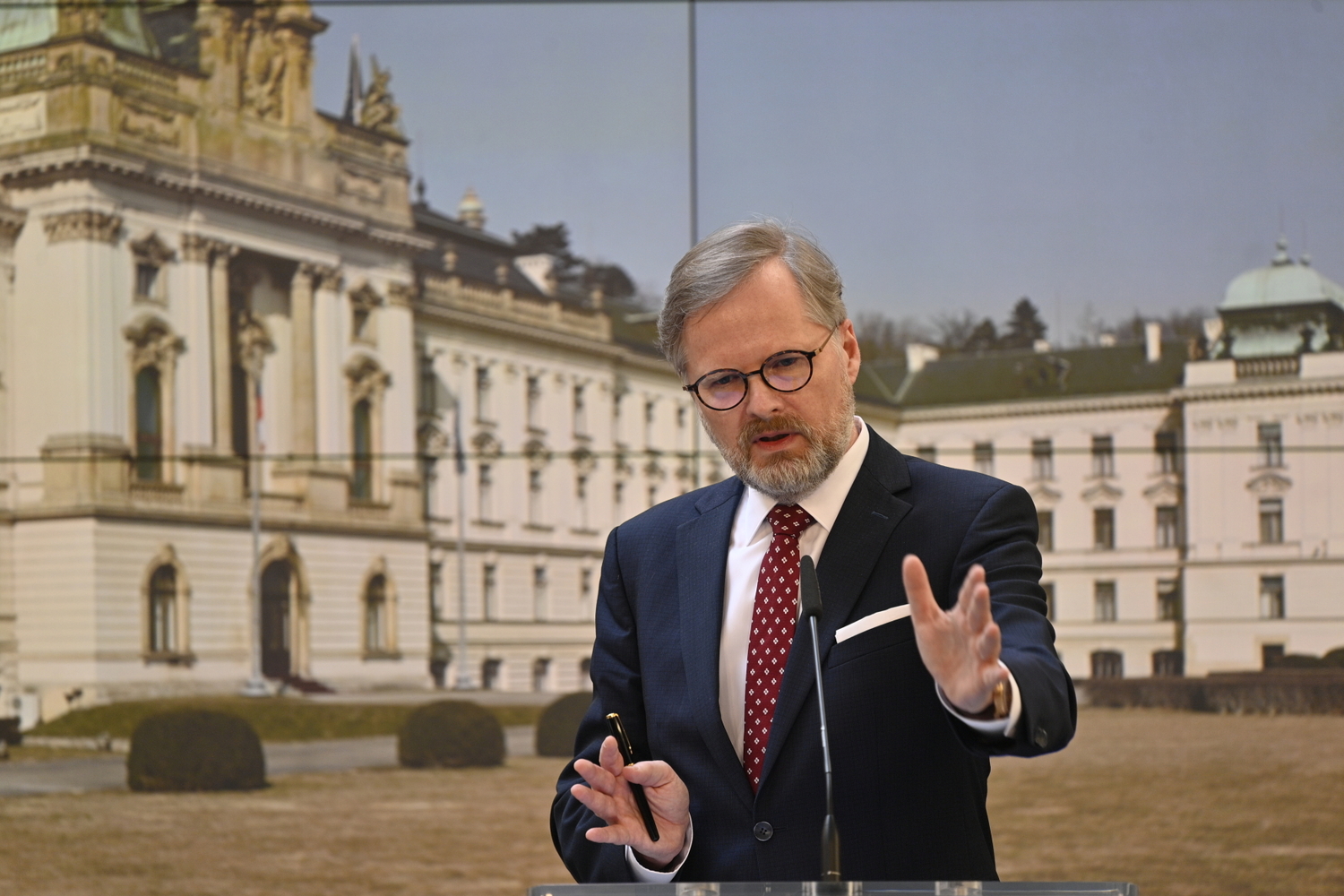 Premiér České republiky Petr Fiala (ODS).