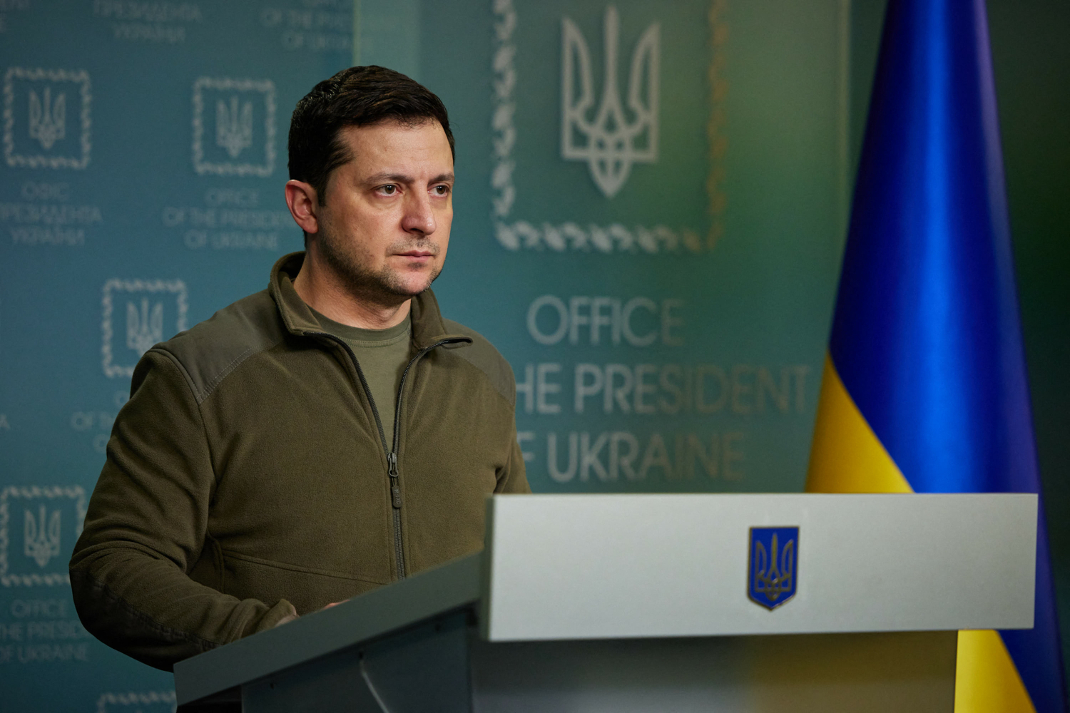 Ukrajinský prezident Volodymyr Zelenskyj. Ukrajinský prezident Volodymyr Zelenskyj.