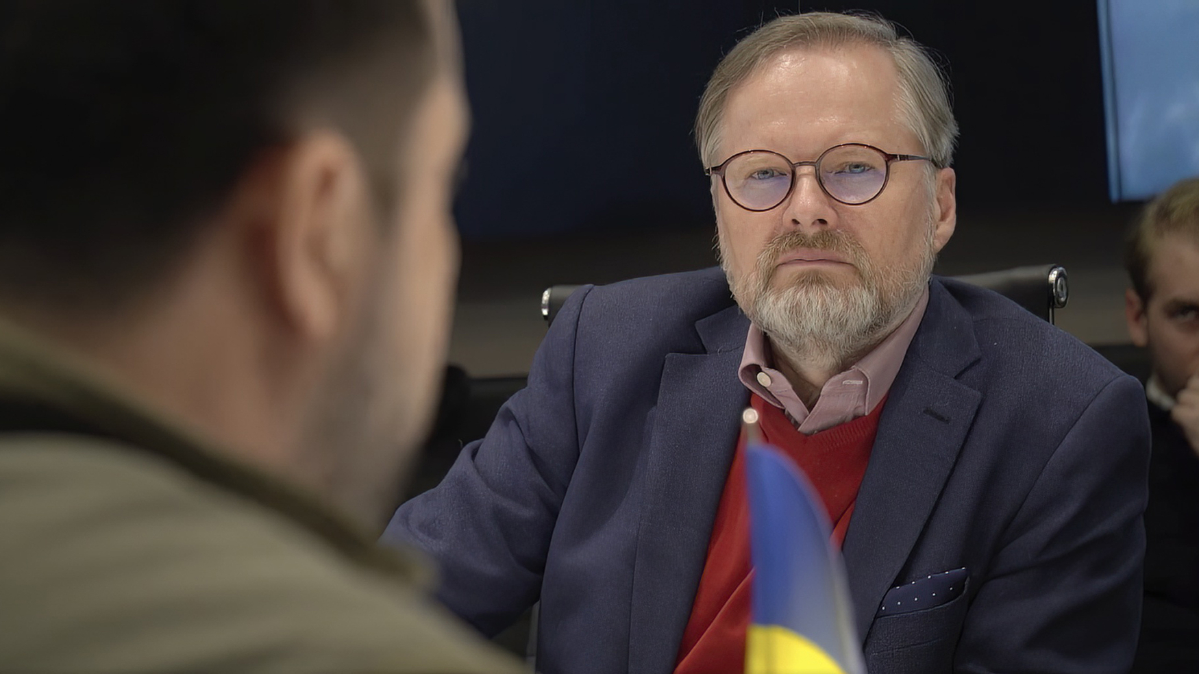 Premiér České republiky Petr Fiala (ODS) při návštěvě Ukrajiny.