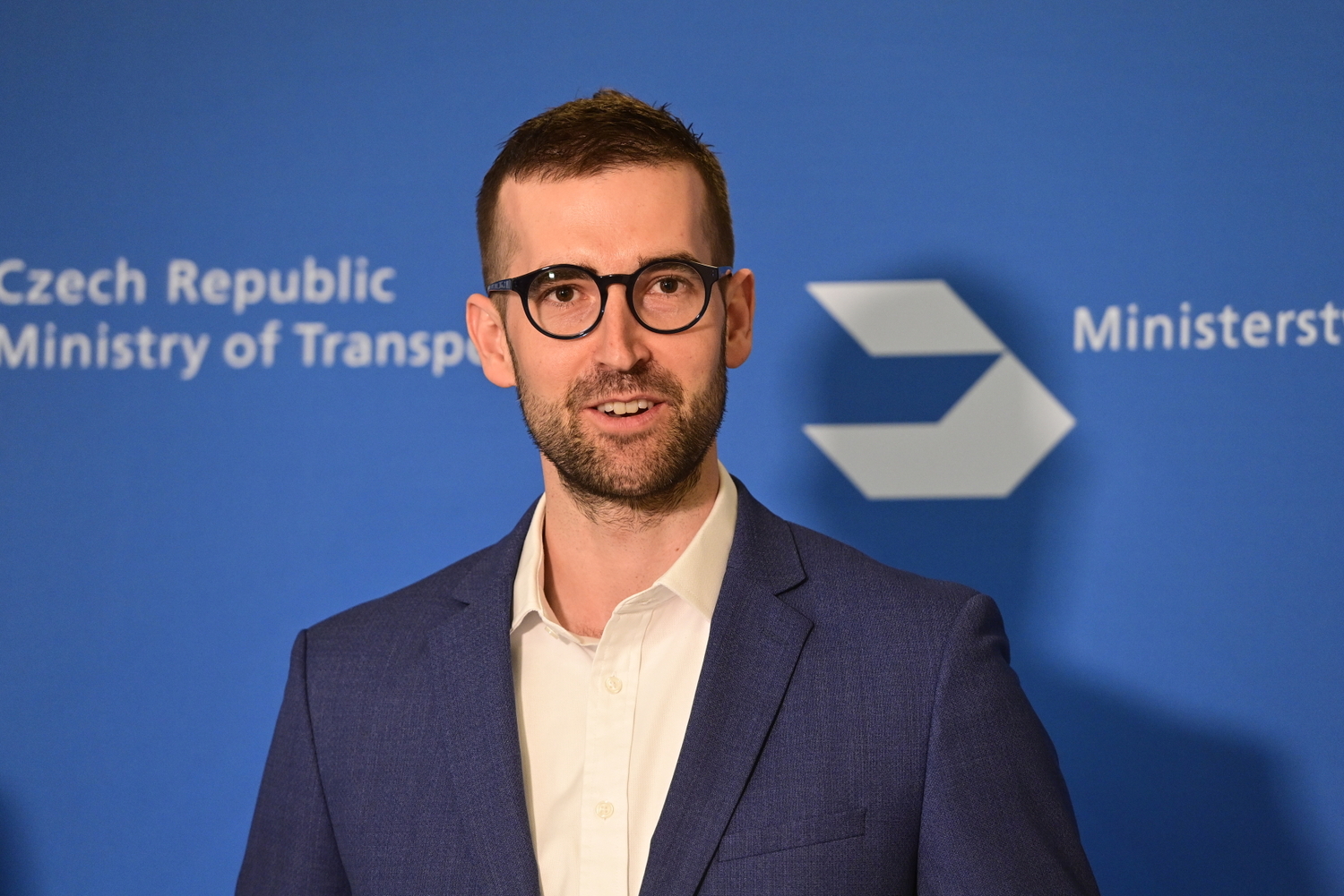 Briefing k výsledku výběrového řízení na nového generálního ředitele Českých drah, 24. března 2022 v Praze.